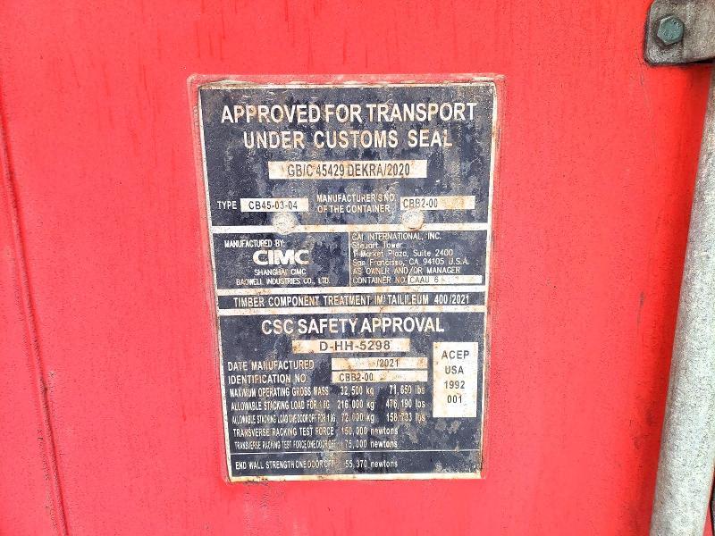2021 Other 2021 Cimc Shipping Container