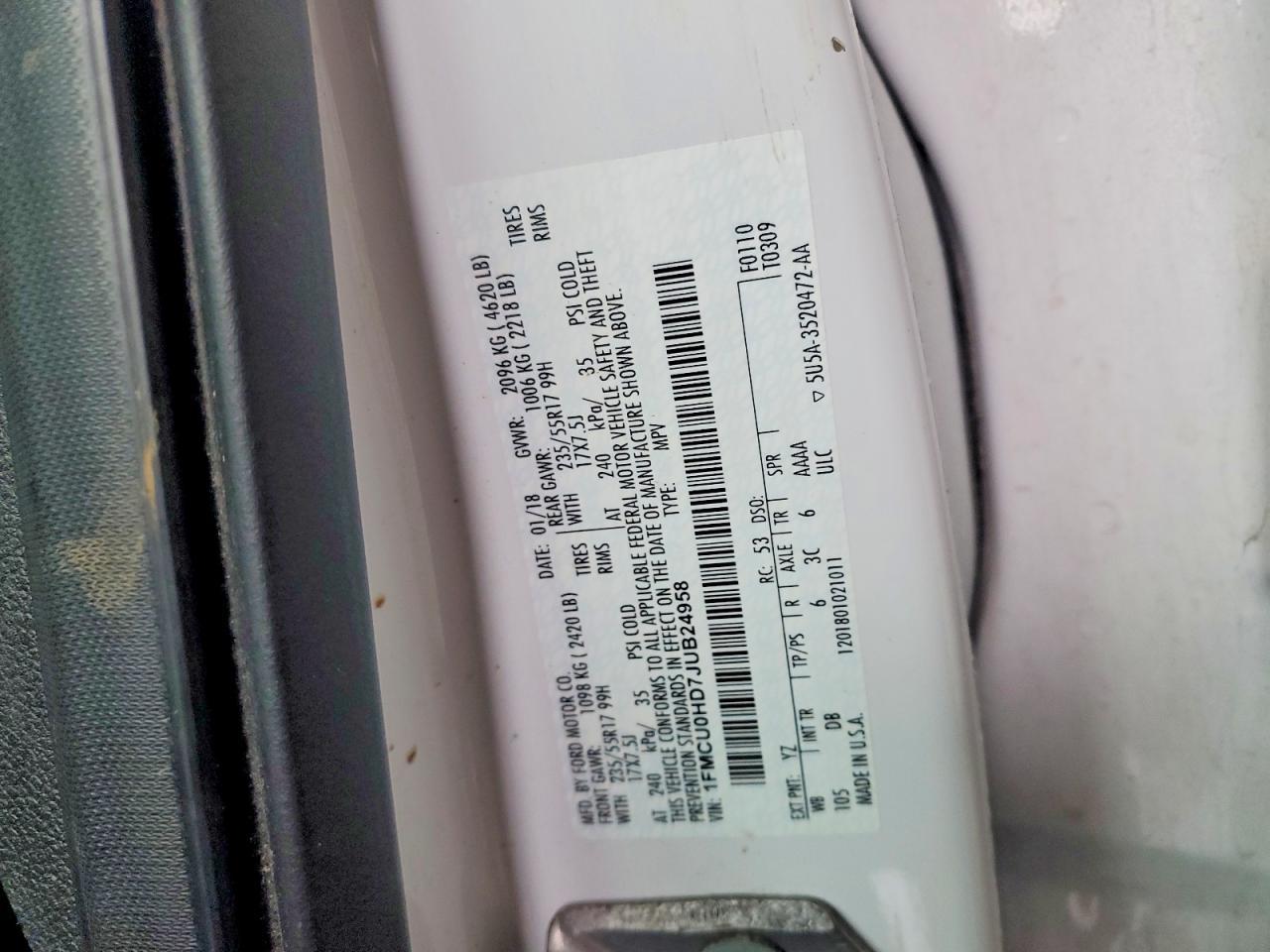 2018 Ford Escape sel