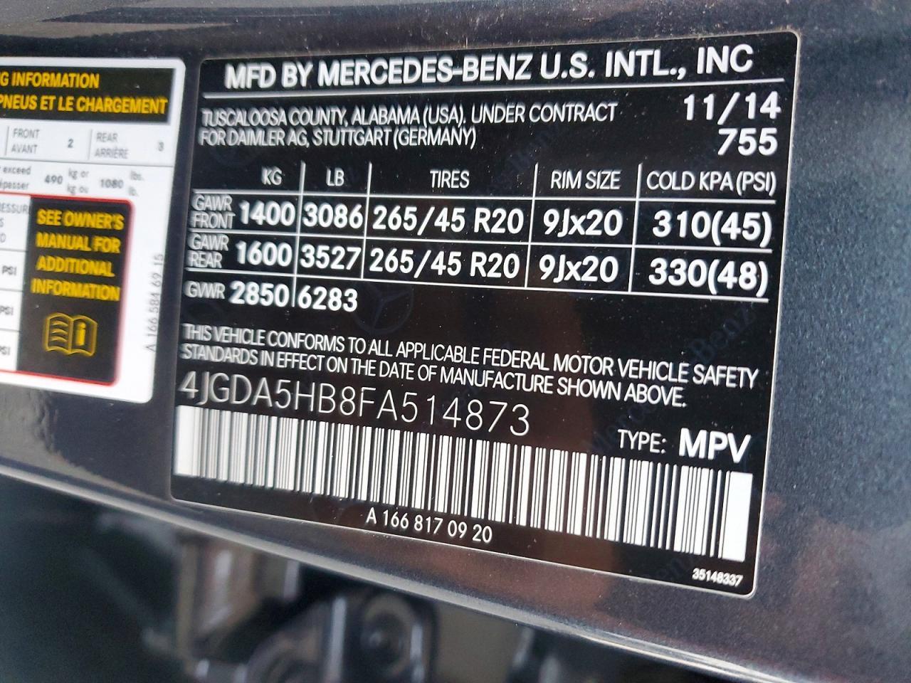 2015 Mercedes-Benz Ml 350 4matic