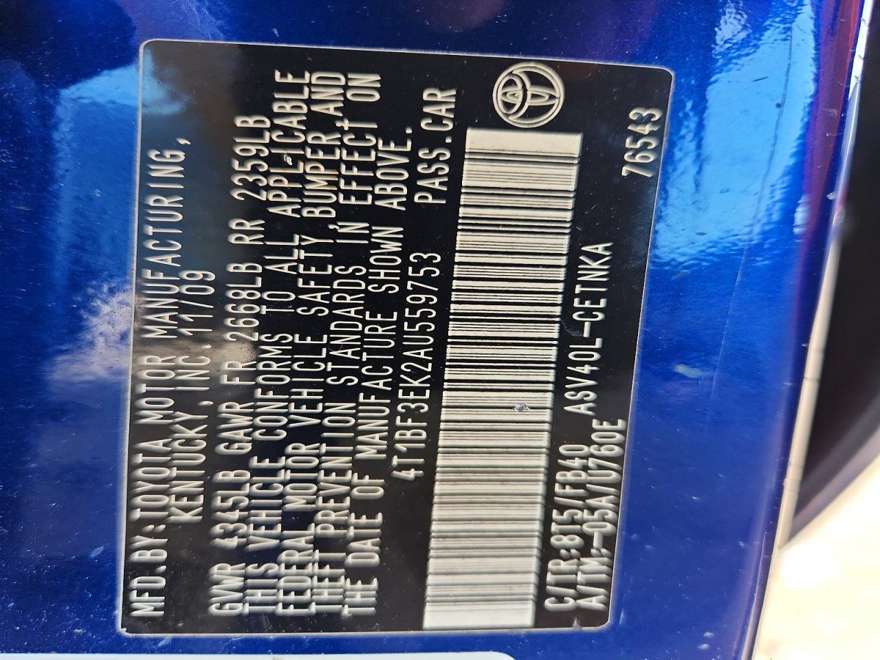 2010 Toyota Camry Base