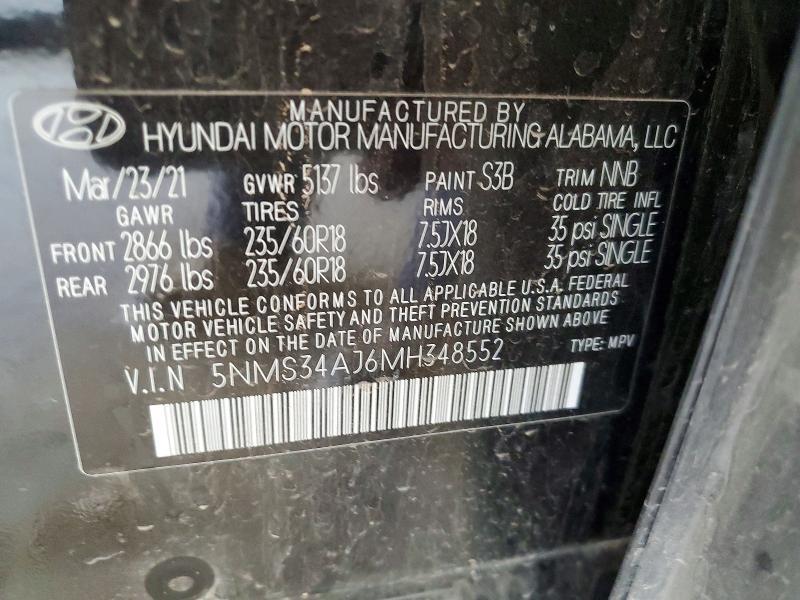 2021 Hyundai Santa fe sel