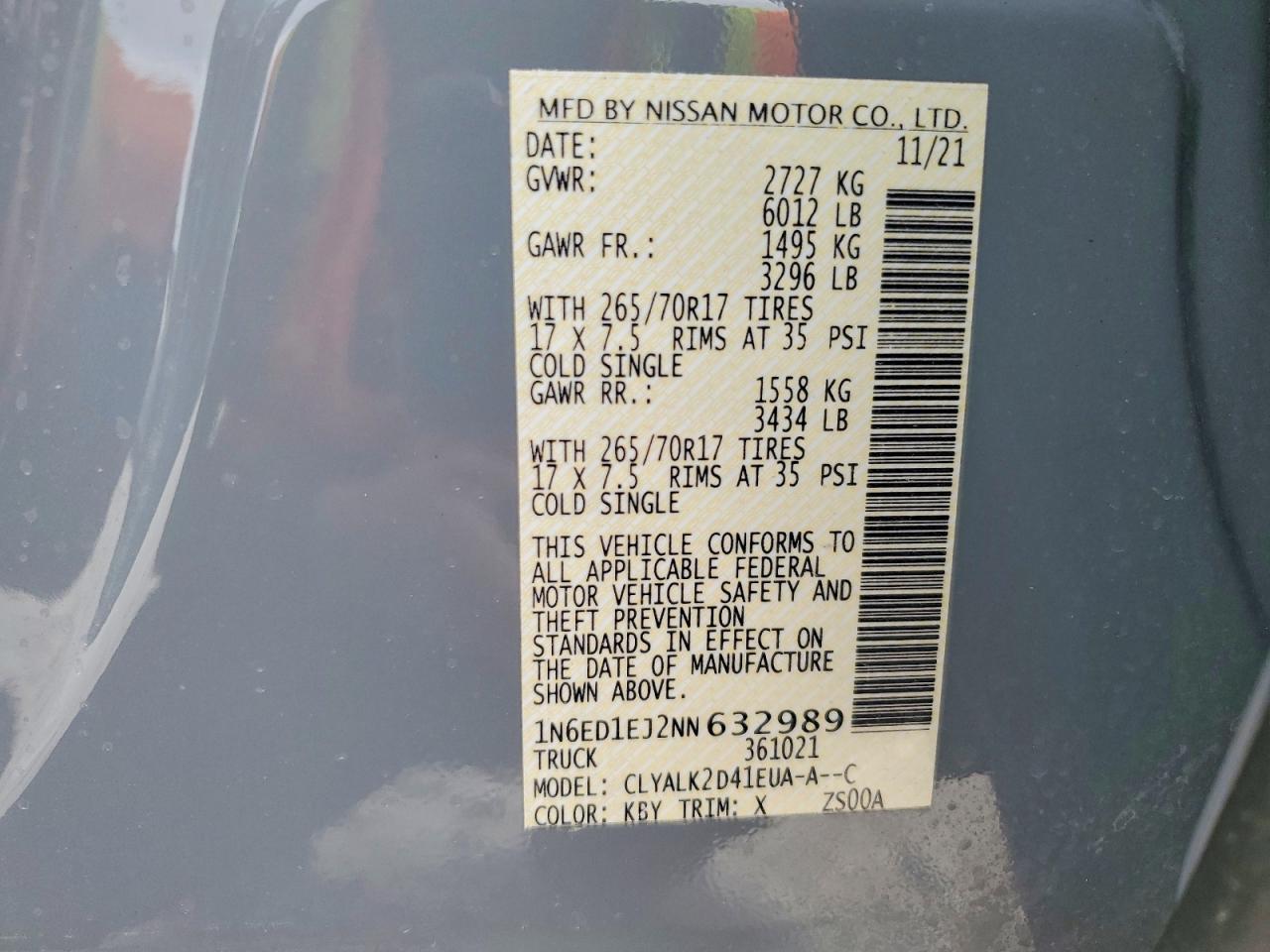 2022 Nissan Frontier PRO-X