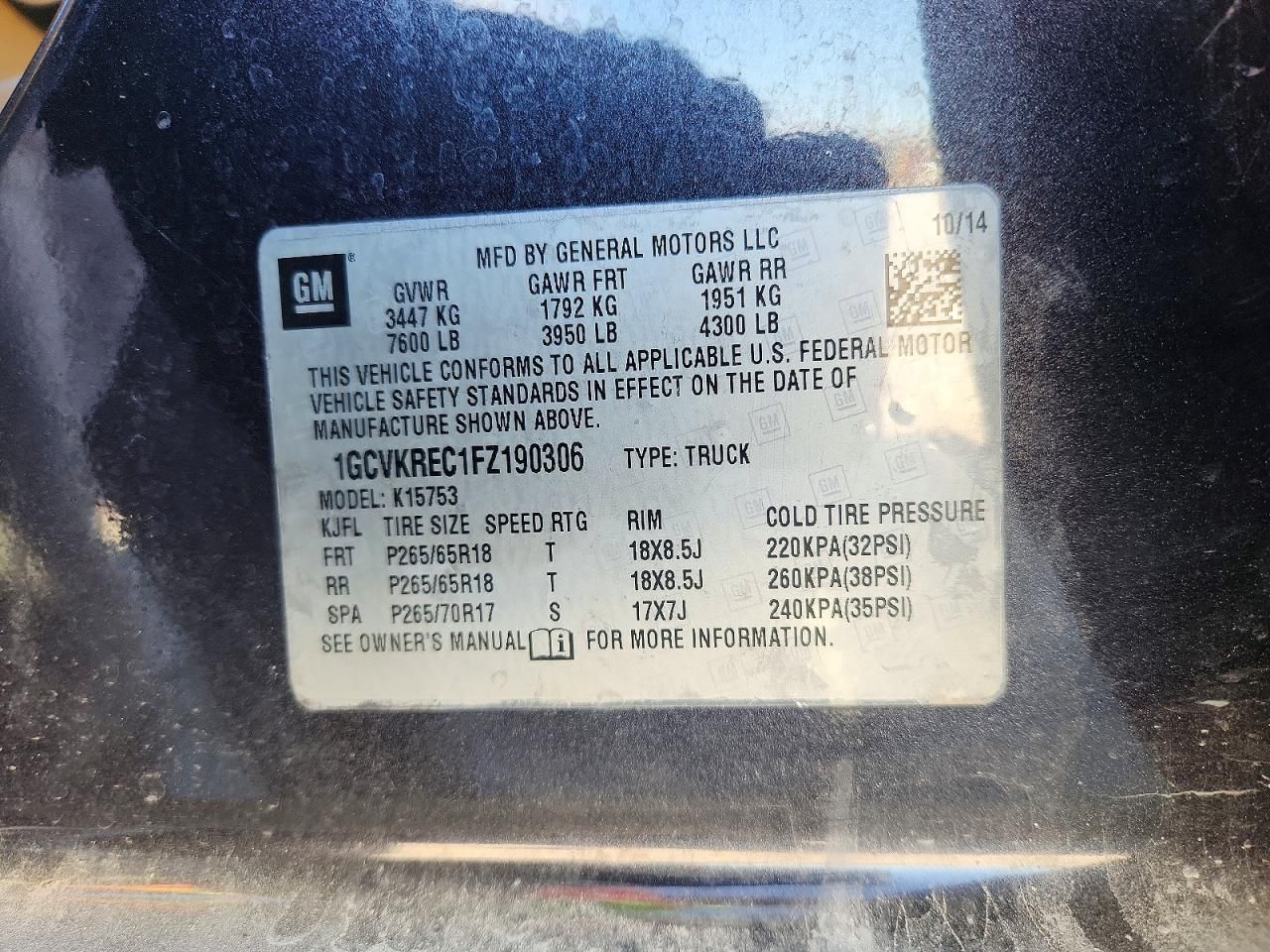 2015 Chevrolet Silverado K1500 LT