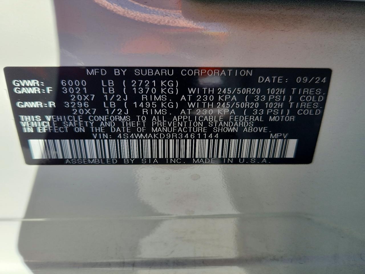 2024 Subaru Ascent Onyx Edition