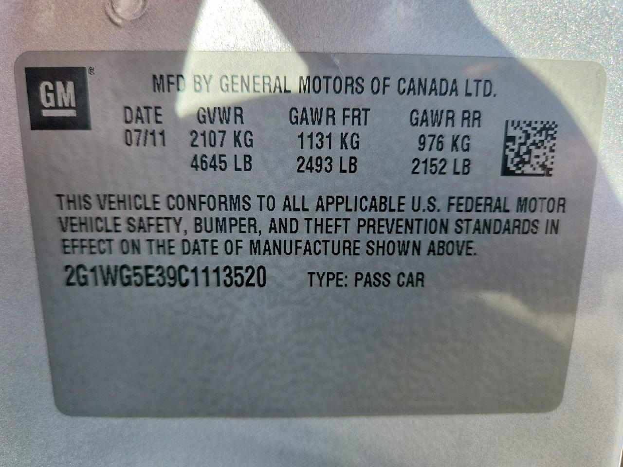 2012 Chevrolet Impala lt