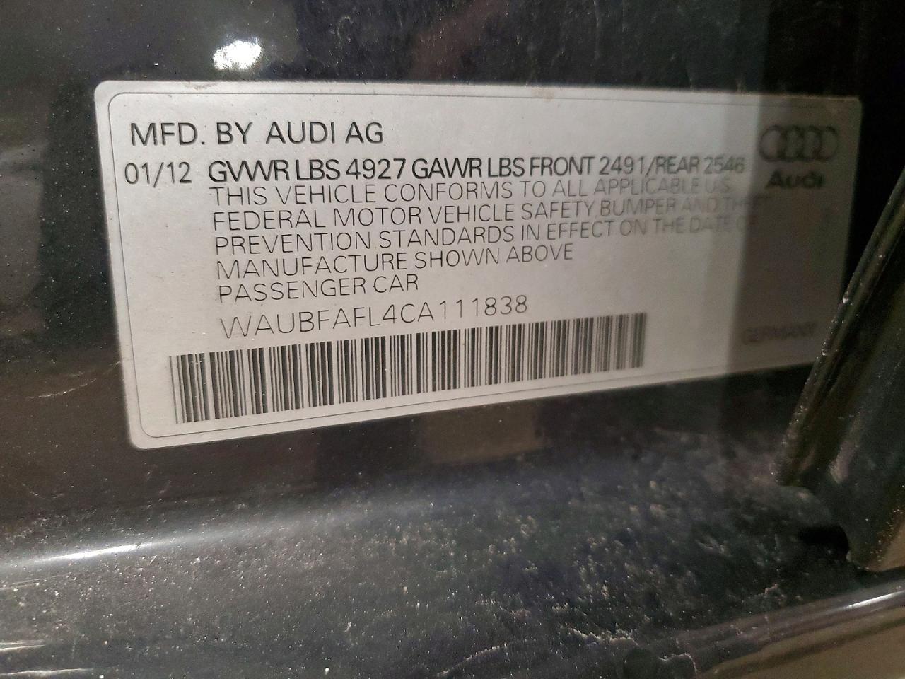 2012 Audi A4 Premium