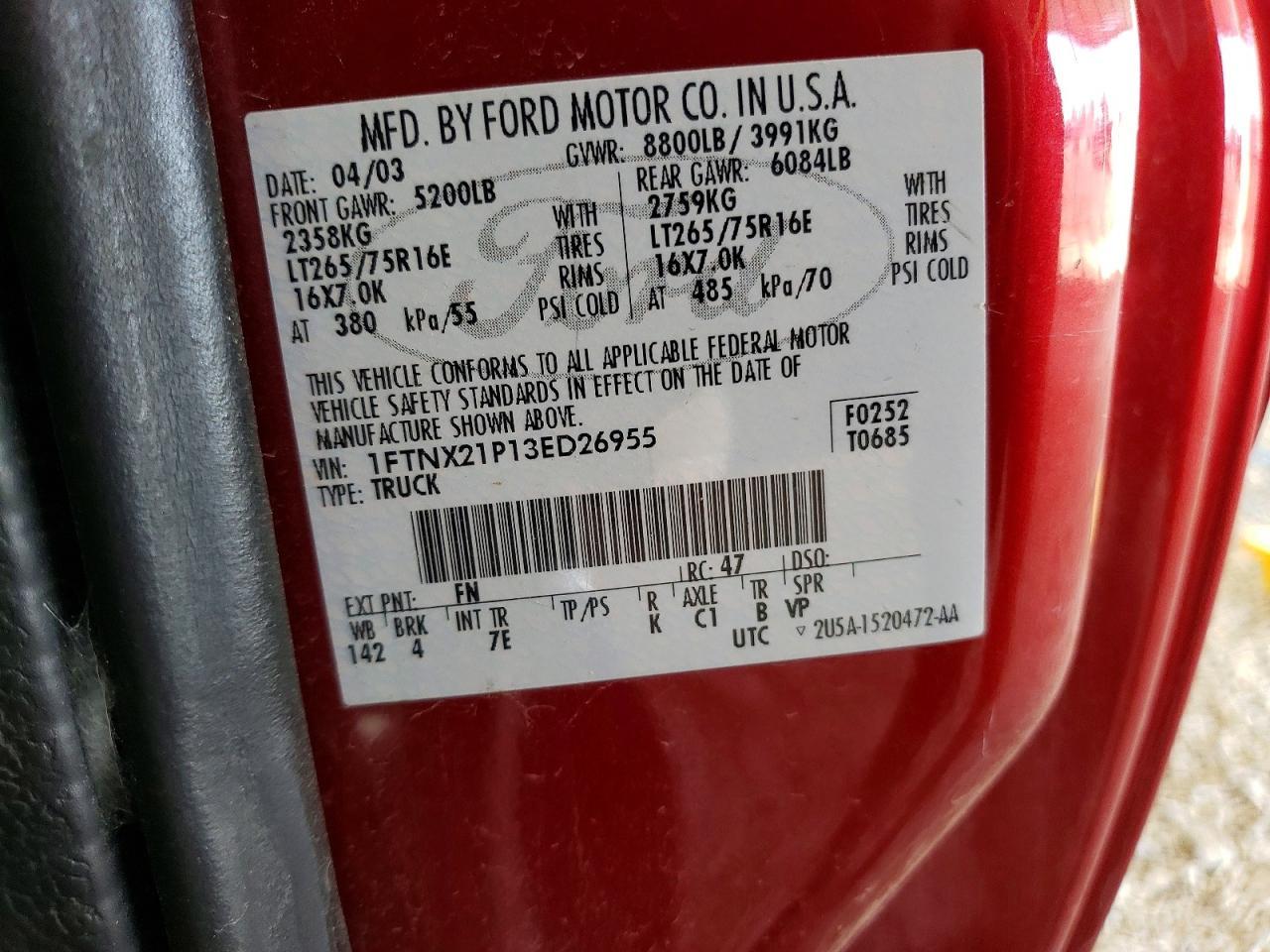 2003 Ford F250 Super Duty
