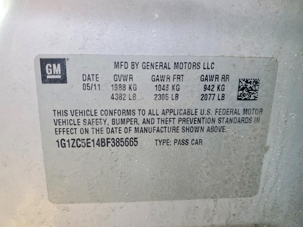 2011 Chevrolet Malibu 1LT