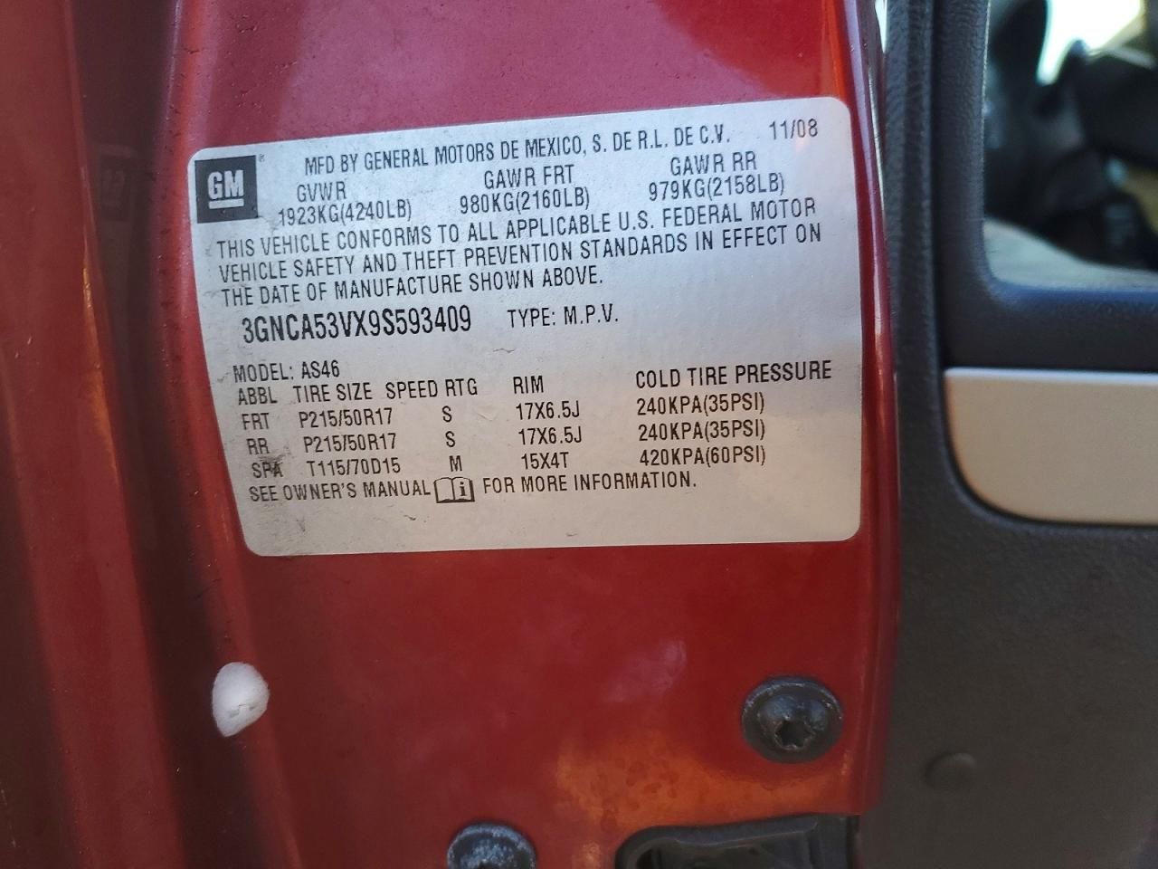 2009 Chevrolet Hhr lt