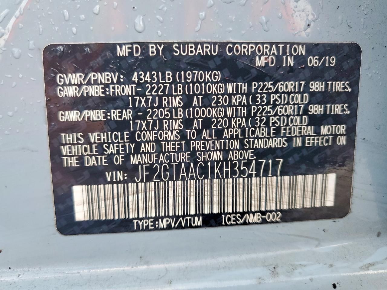 2019 Subaru Crosstrek