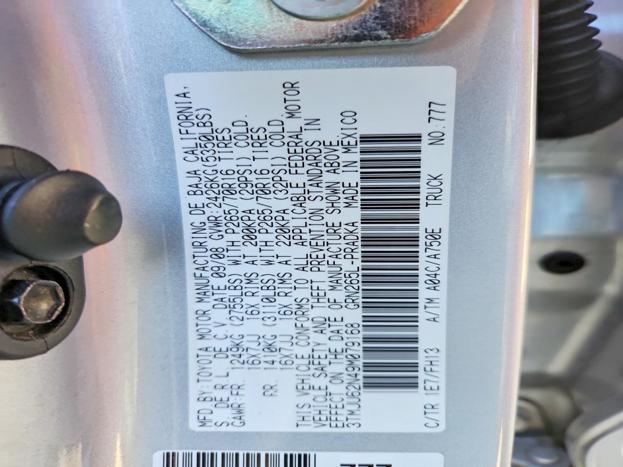 2009 Toyota Tacoma Prerunner V6