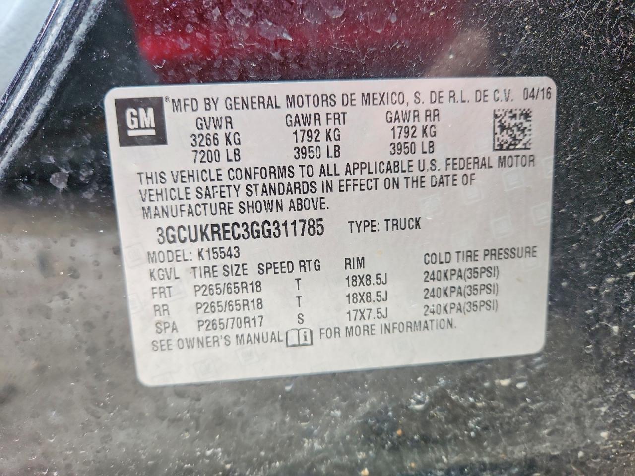 2016 Chevrolet Silverado K1500 LT