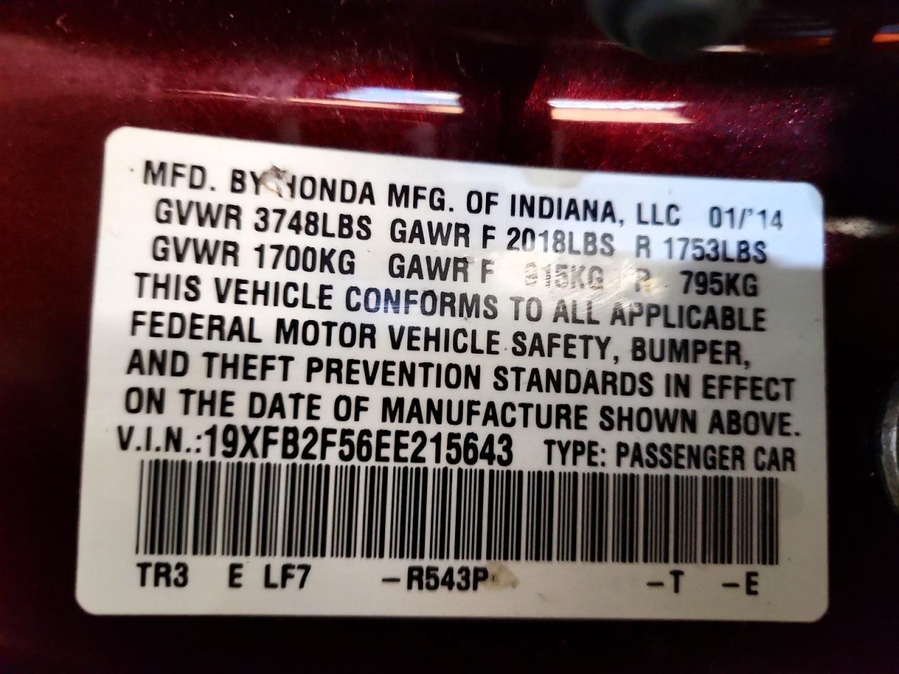 2014 Honda Civic lx