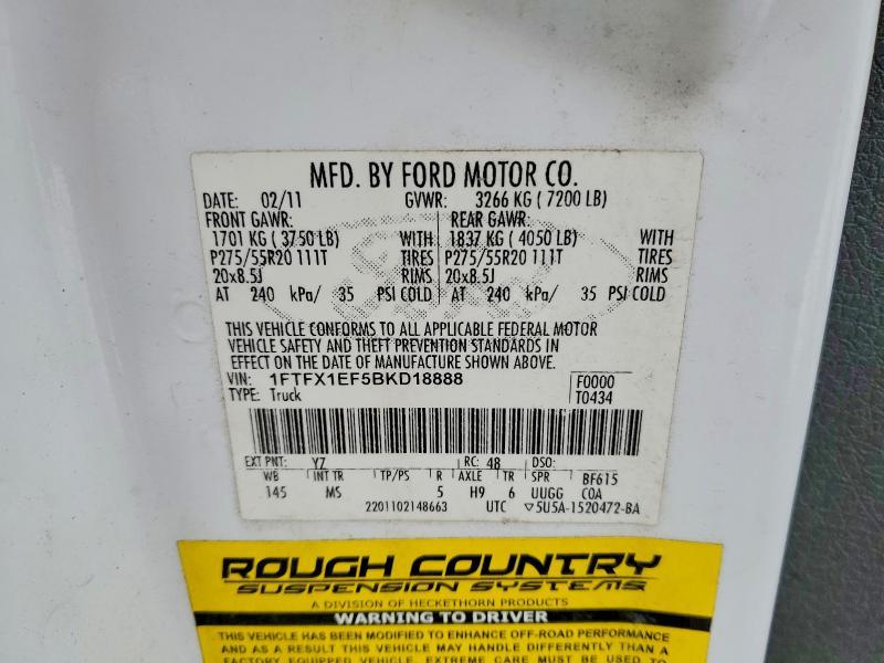 2011 Ford F150 Super cab