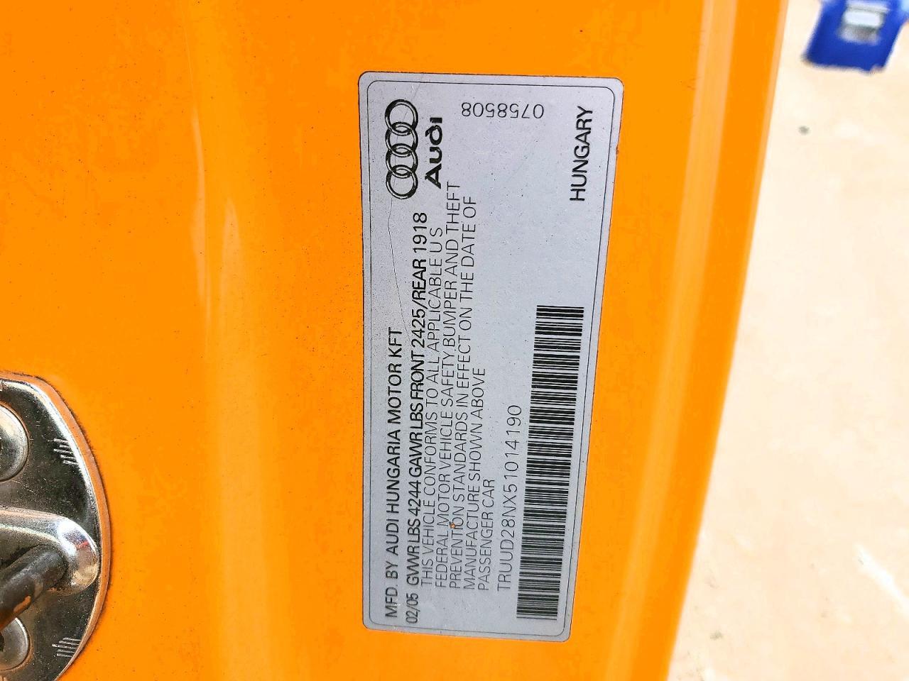 2005 Audi Tt 3.2