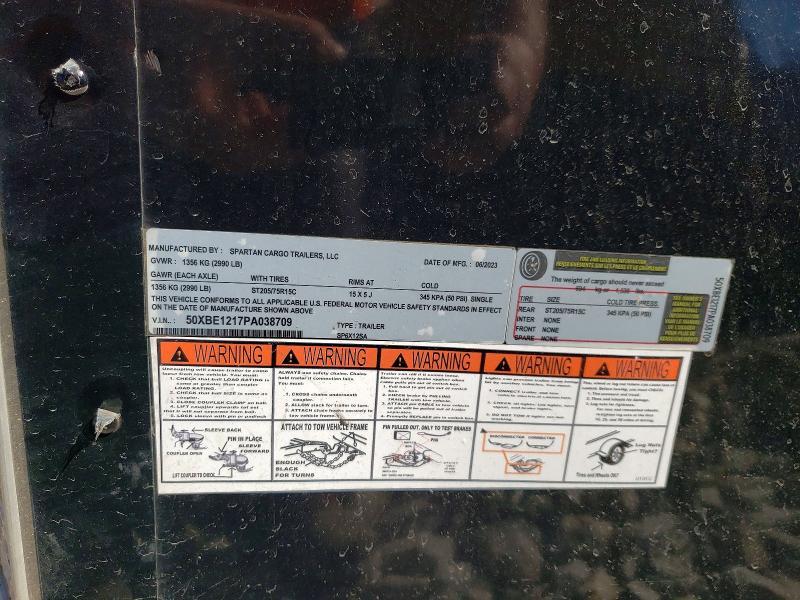 2023 Spartan Cargo SP6X12SA Enclosed Cargo Trailer