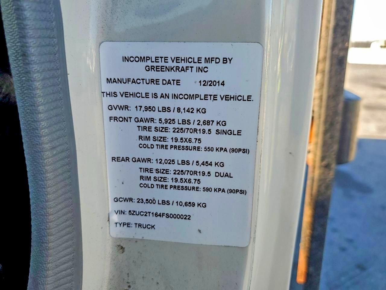 2015 Greenpower Motors 2015 Green Power Motor Company EVC210