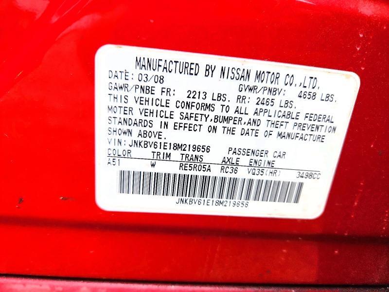 2008 Infiniti G35 Base