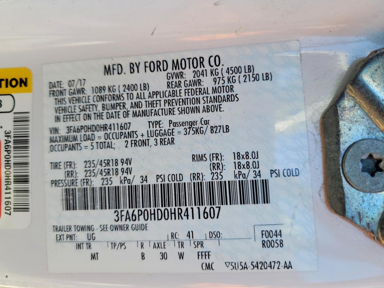2017 Ford Fusion se