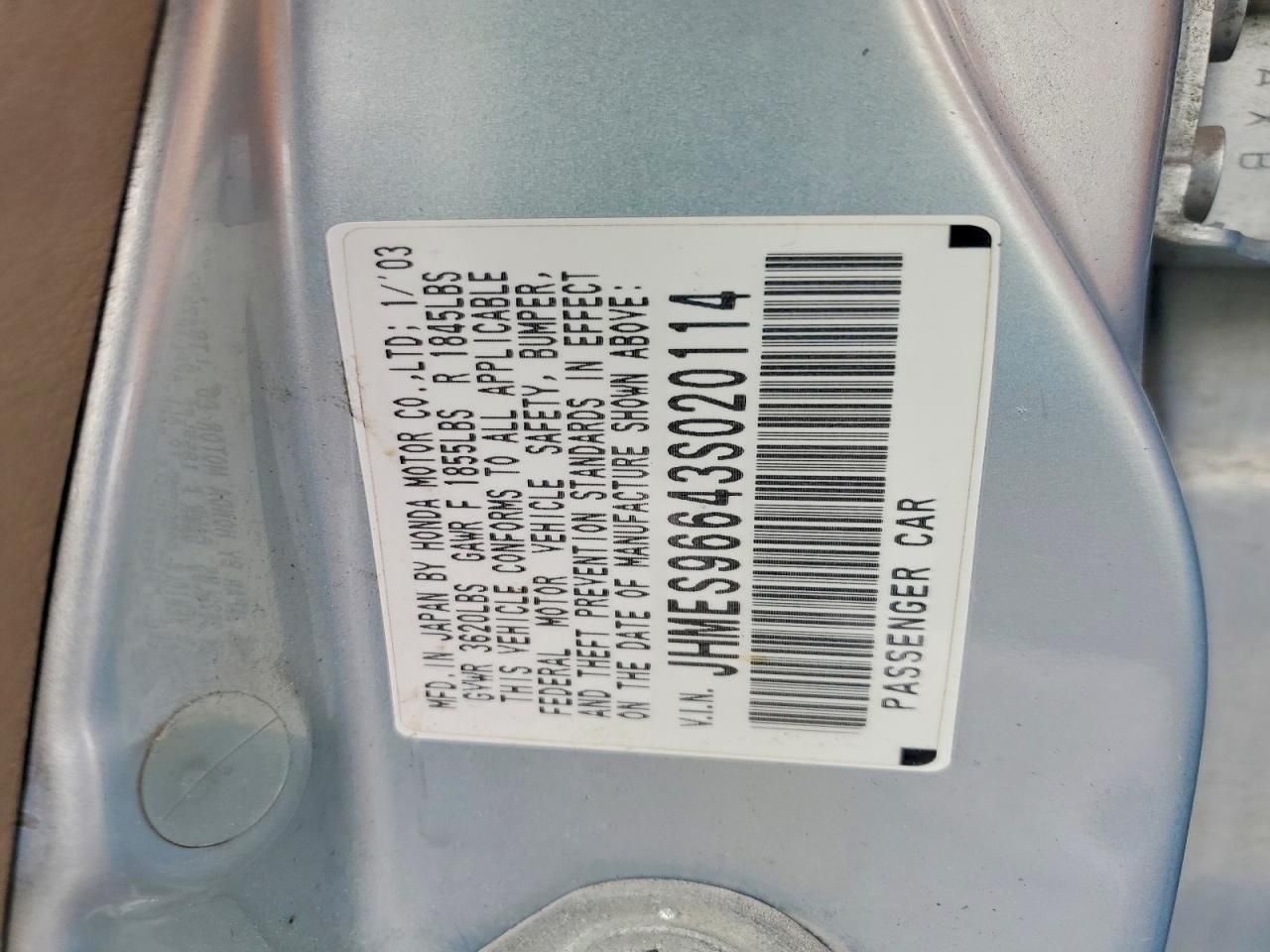 2003 Honda Civic Hybrid