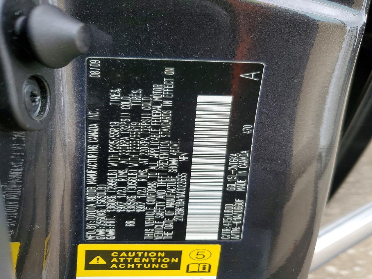 2010 Lexus Rx 350 Base