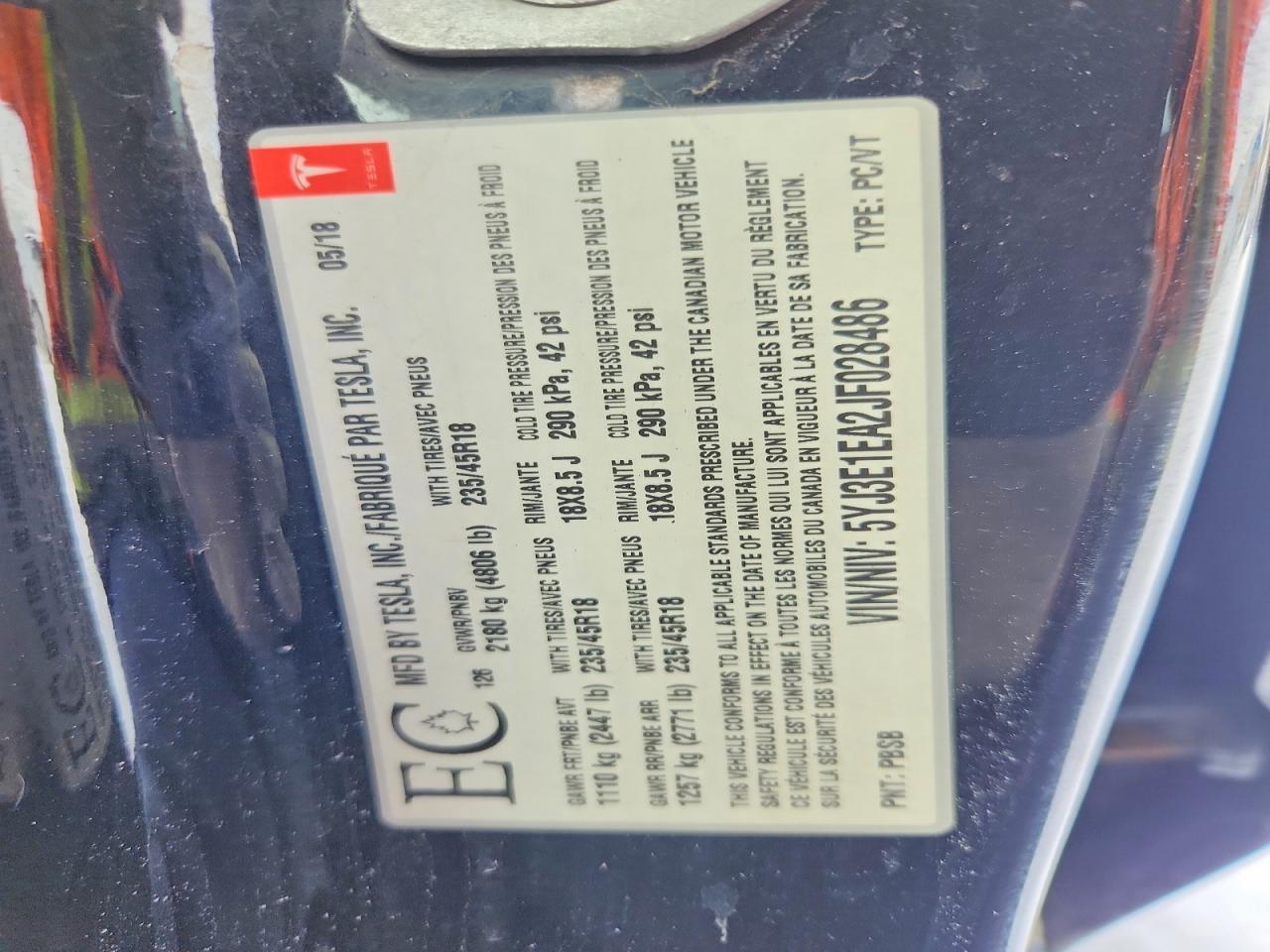 2018 Tesla Model 3