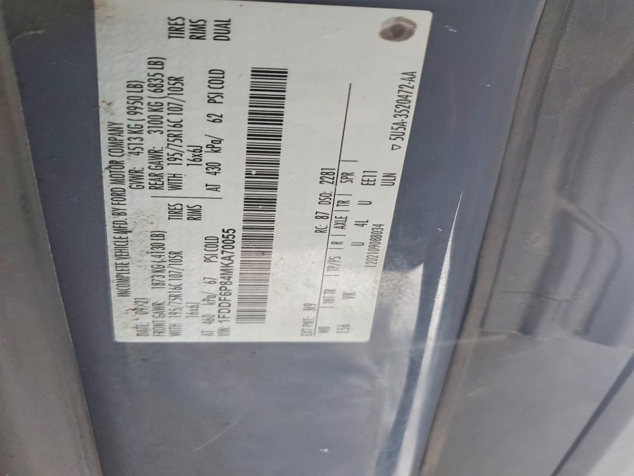 2021 Ford Transit Delivery Truck