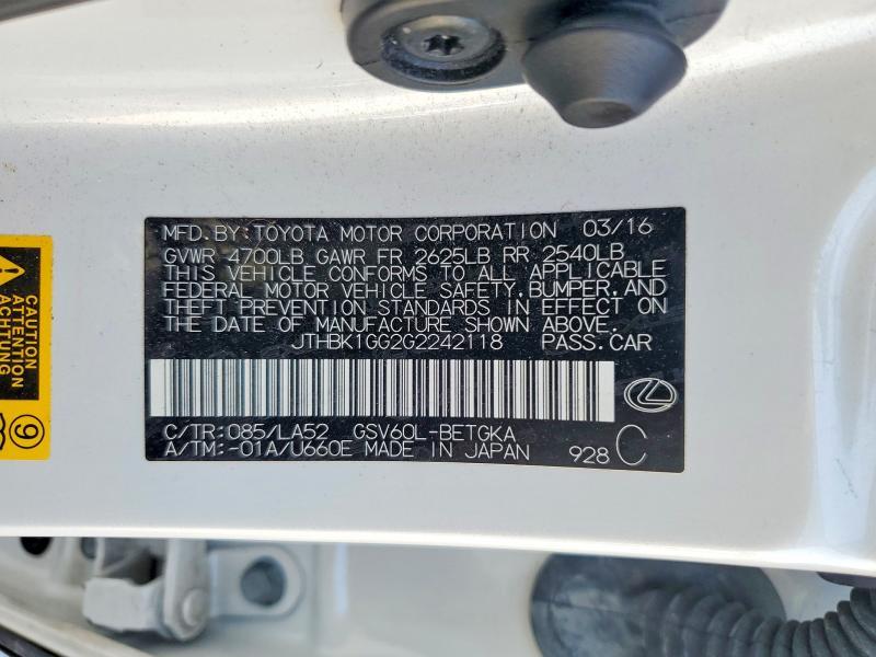 2016 Lexus Es 350 Base