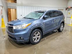 2014 Toyota Highlander xle en venta en Leroy, NY