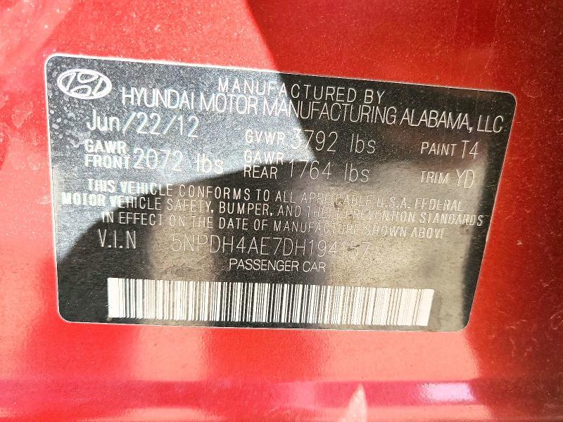 2013 Hyundai Elantra gls