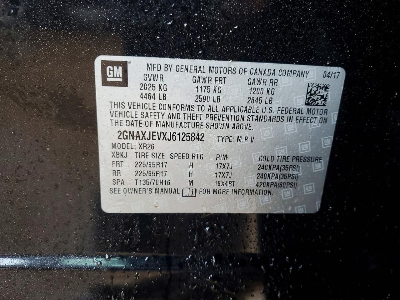 2018 Chevrolet Equinox lt