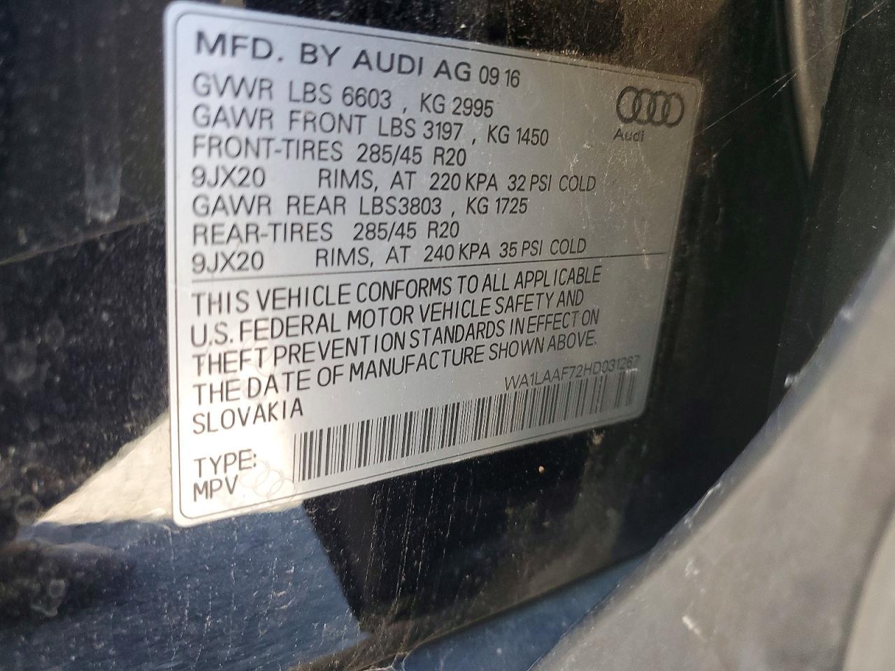 2017 Audi Q7 Premium Plus