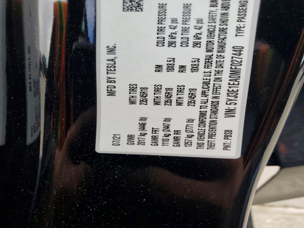 2021 Tesla Model 3