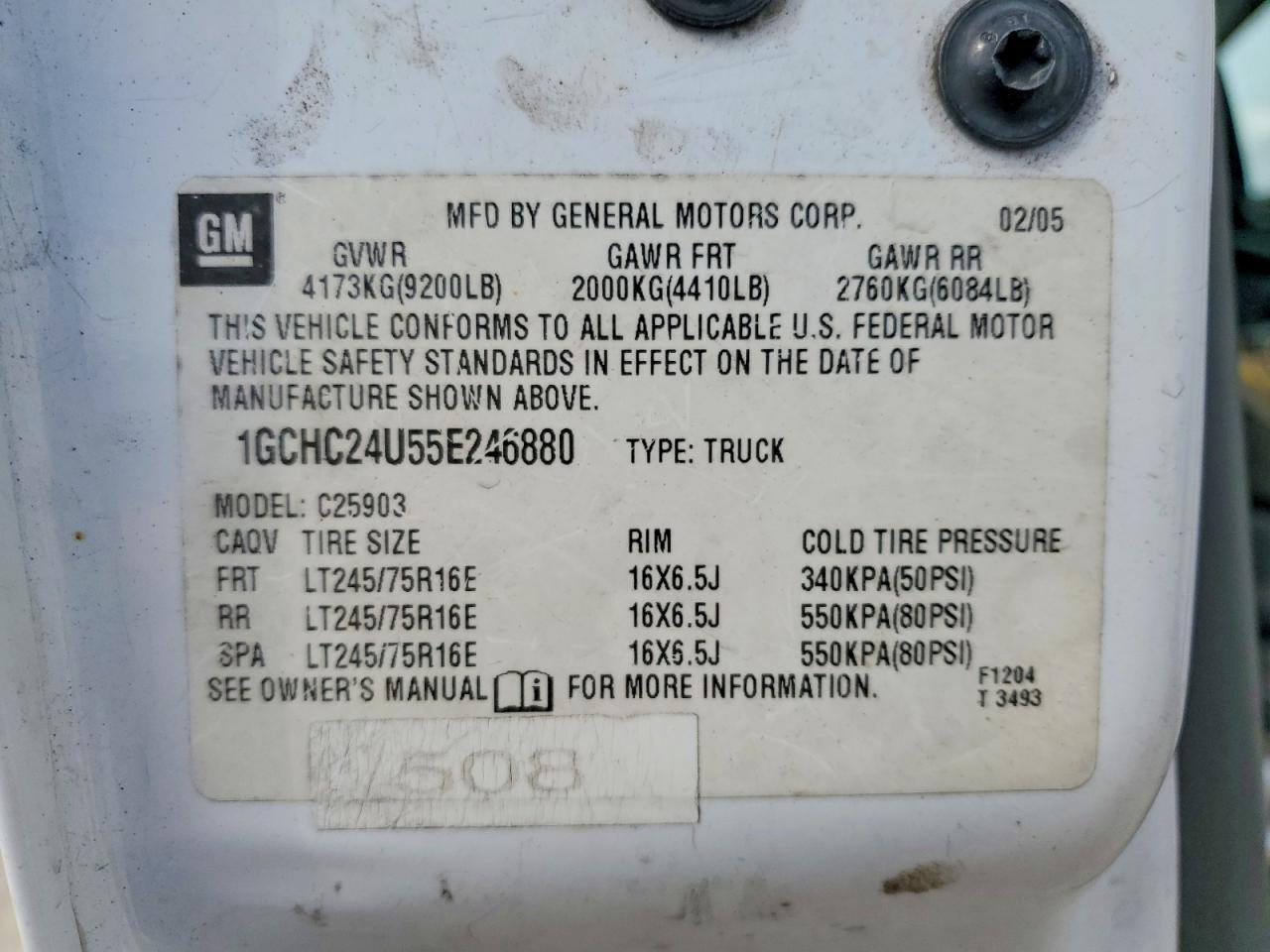 2005 Chevrolet Silverado 2500 Utility / Service Truck