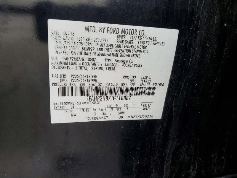 2018 Ford Taurus sel