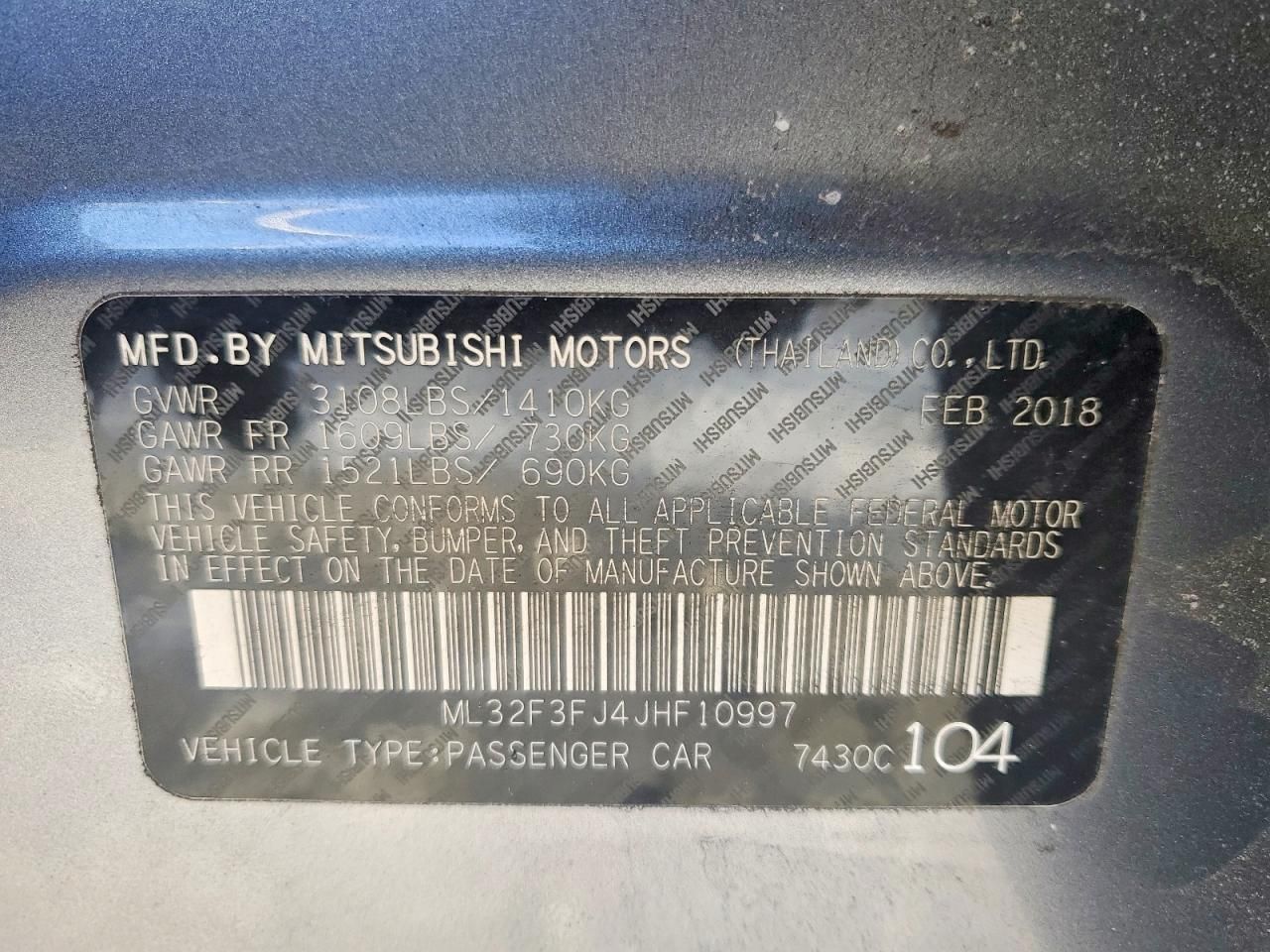 2018 Mitsubishi Mirage G4 es