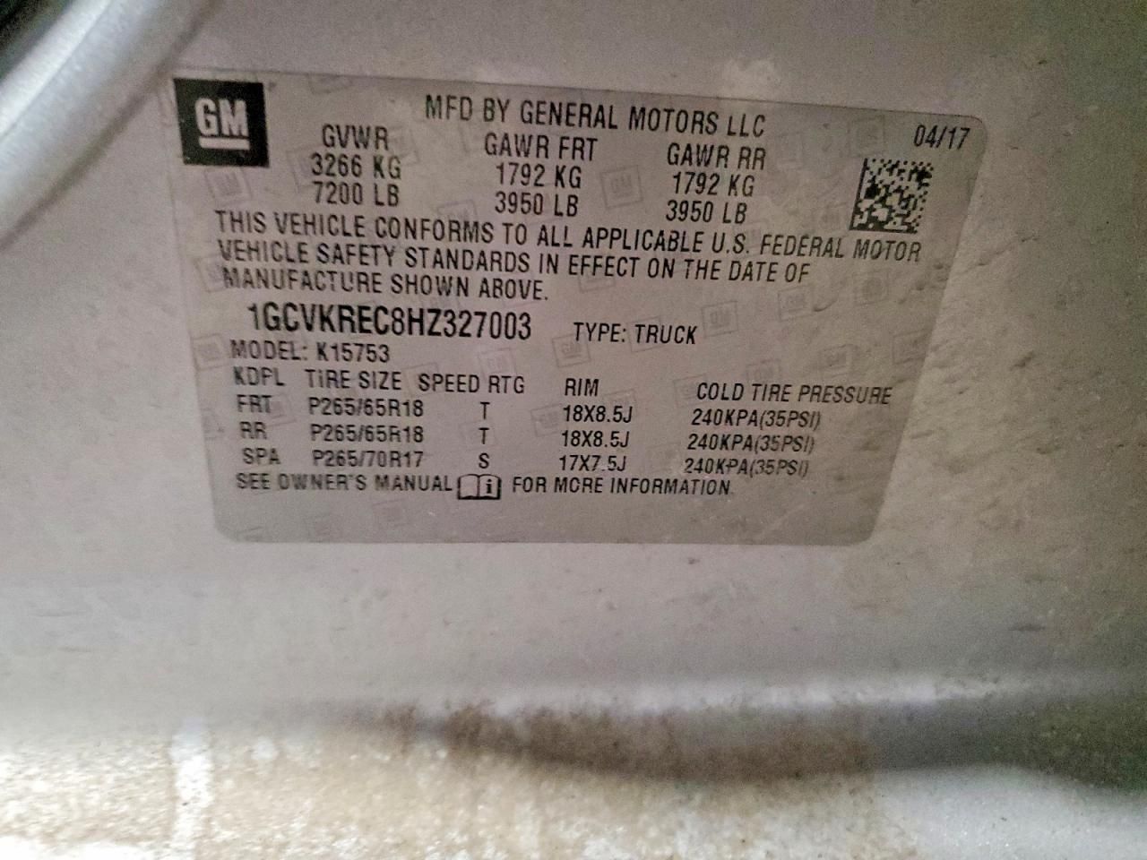 2017 Chevrolet Silverado K1500 LT
