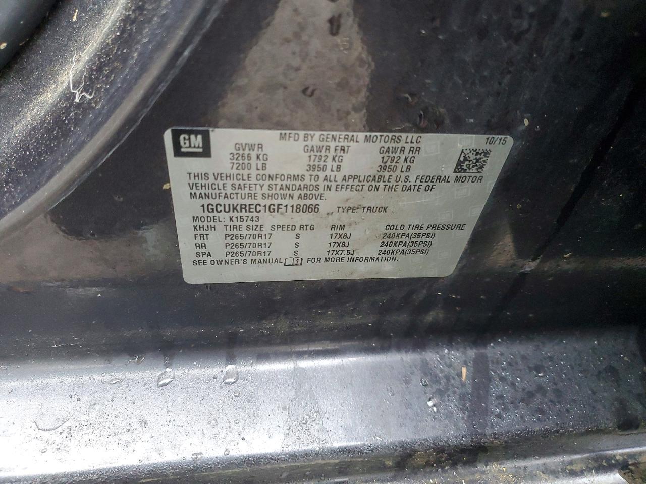 2016 Chevrolet Silverado K1500 LT