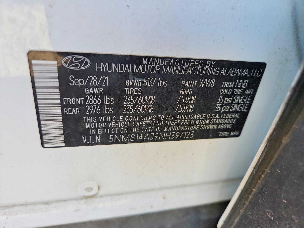 2022 Hyundai Santa fe se