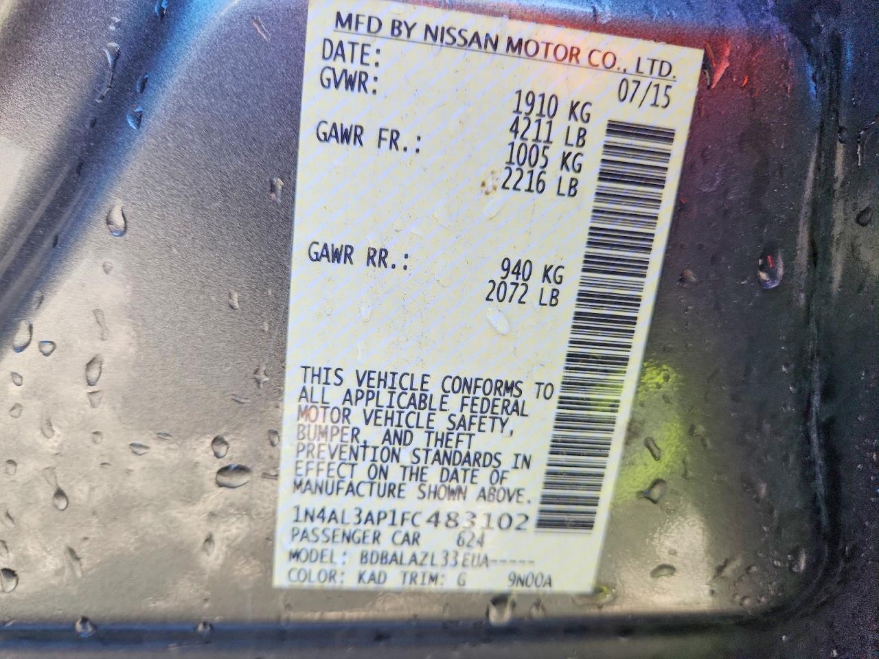 2015 Nissan Altima 2.5