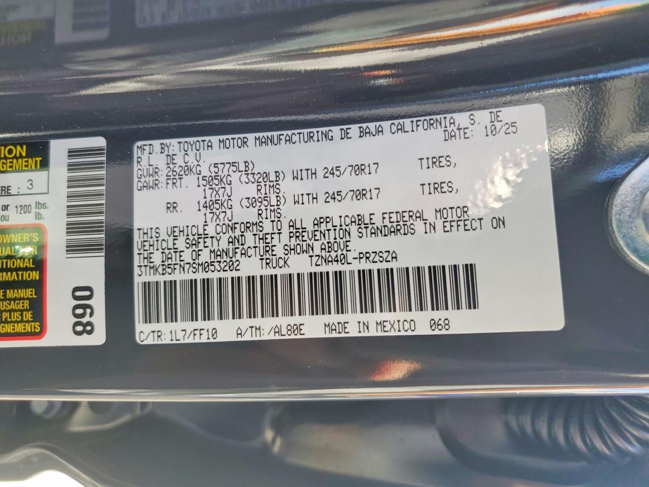 2025 Toyota Tacoma SR5