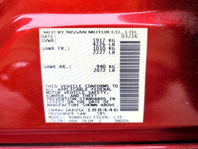 2016 Nissan Altima 2.5 sr