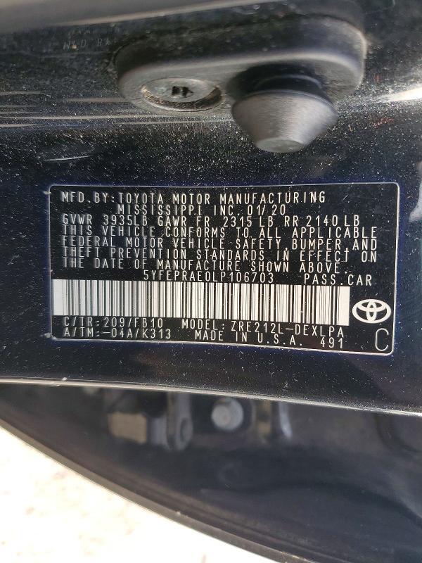 2020 Toyota Corolla le