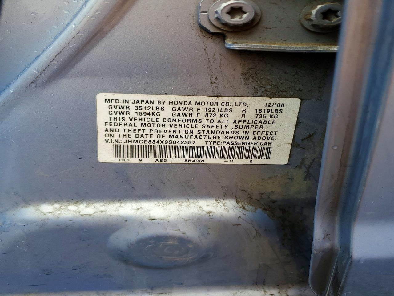 2009 Honda Fit Sport