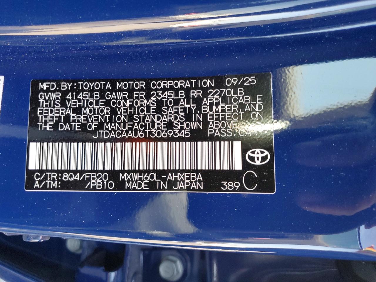 2026 Toyota Prius le