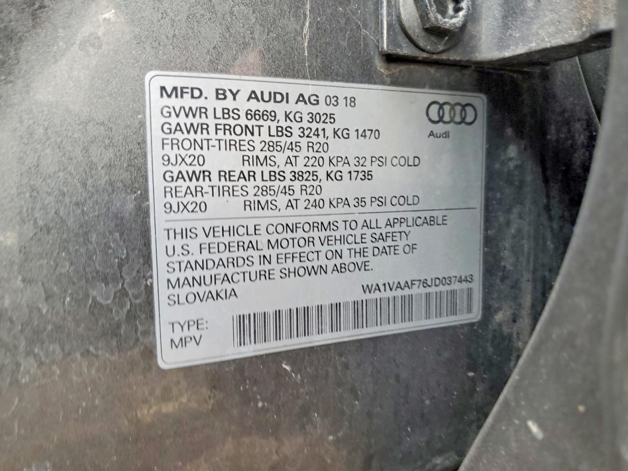 2018 Audi Q7 Prestige