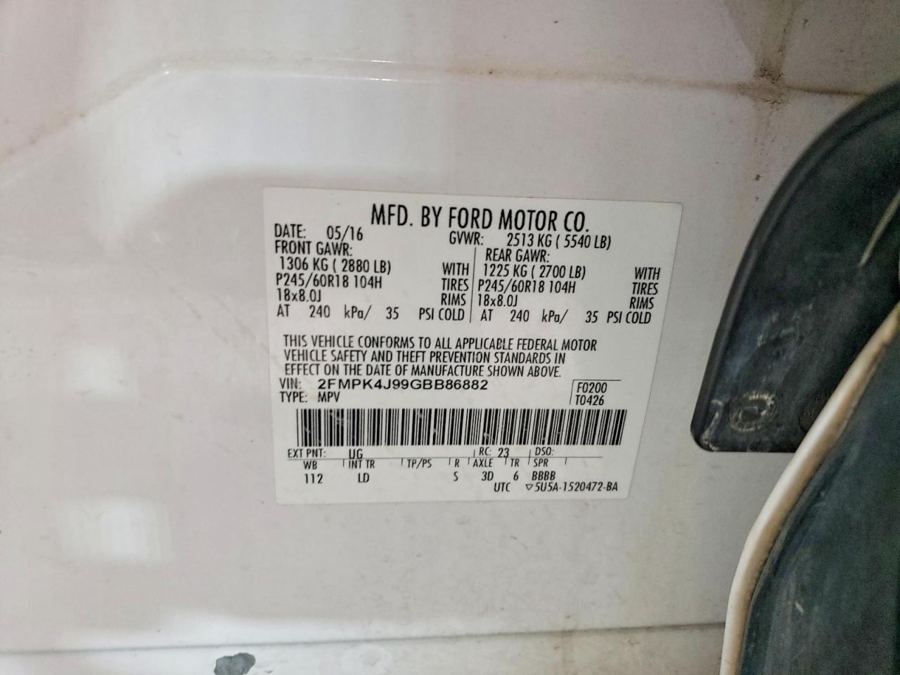 2016 Ford Edge sel
