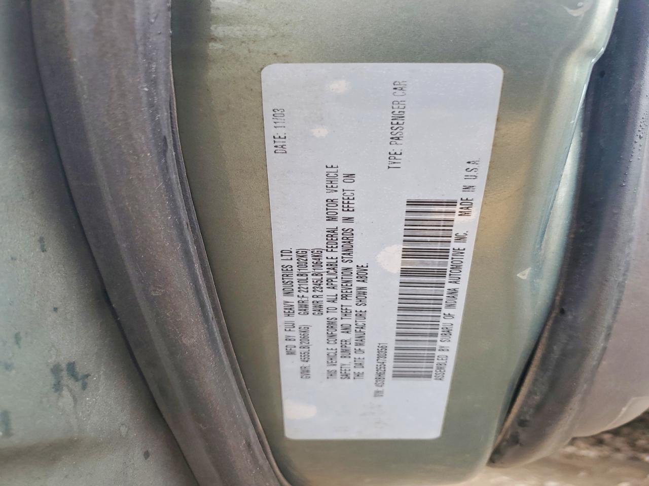 2004 Subaru Legacy l Special