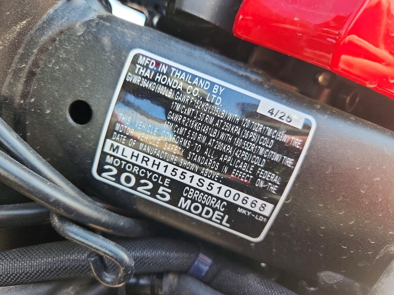 2025 Honda CBR650 R