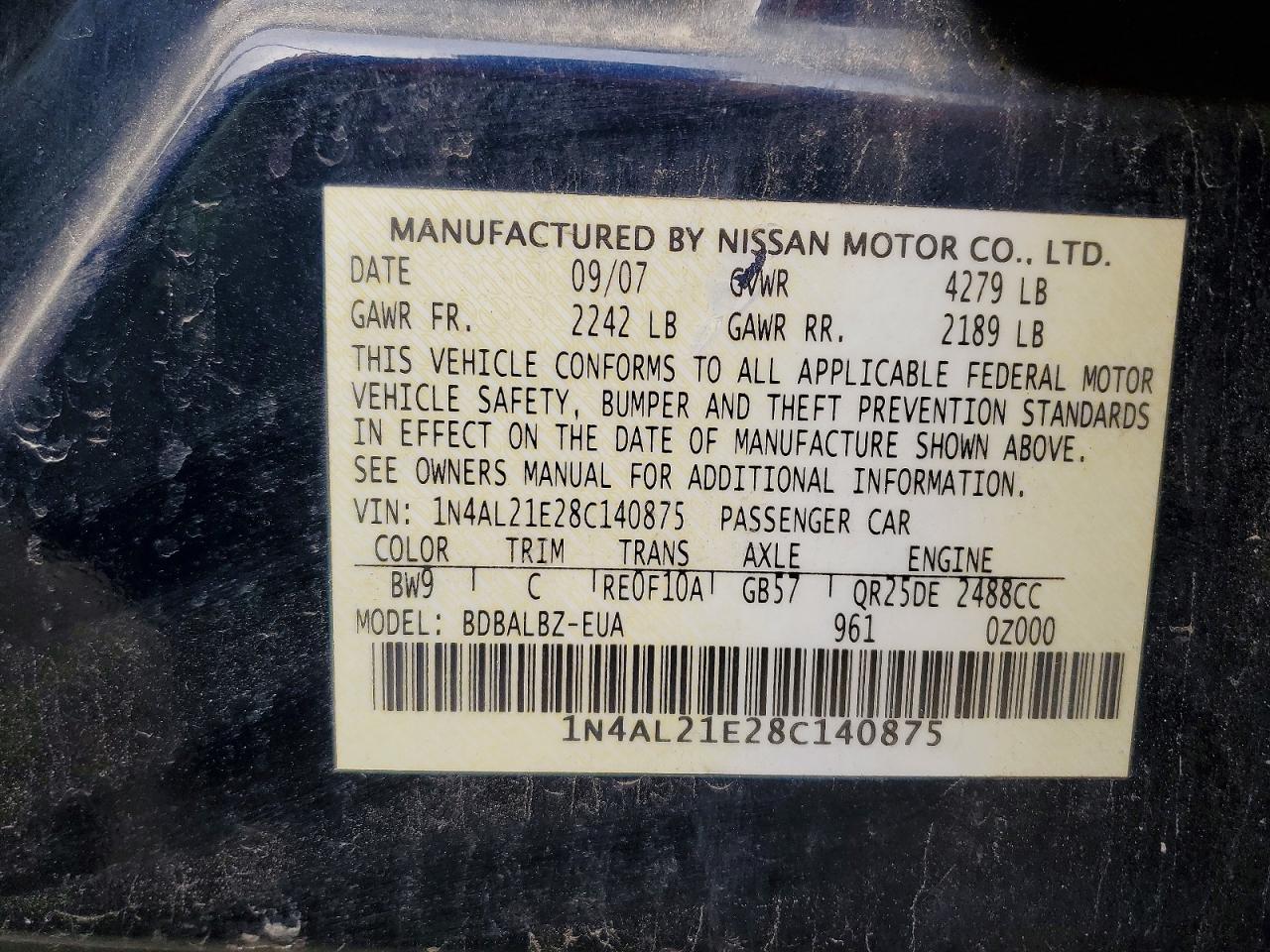 2008 Nissan Altima 2.5